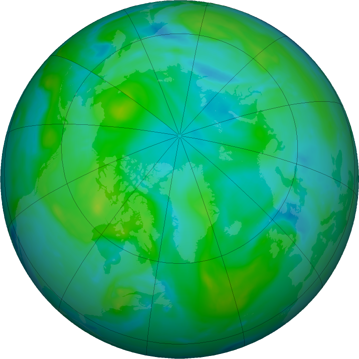 Arctic ozone map for 19 August 2023